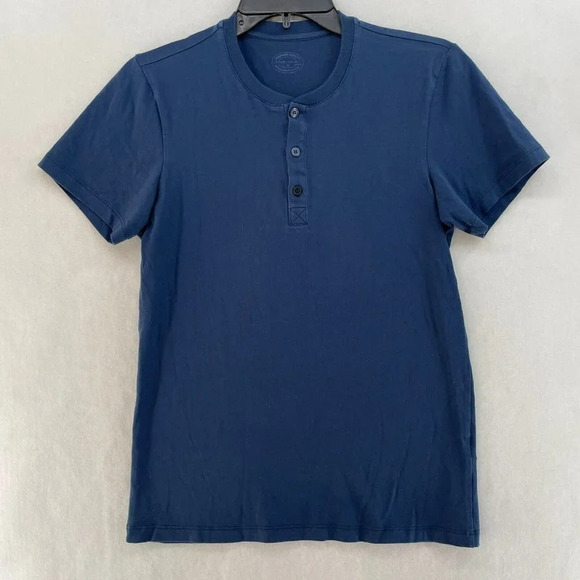 Intimissimi T-Shirt Men's Sz S Blue Plain 3-Button Crew Neck Regular Fit - Picture 1 of 10
